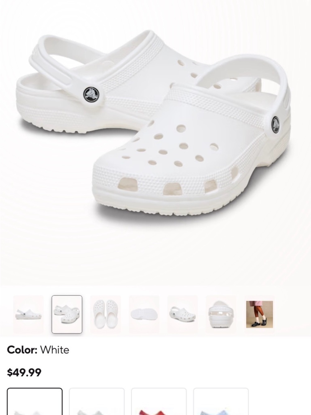 CROCS Adult ' Classic Clog - White